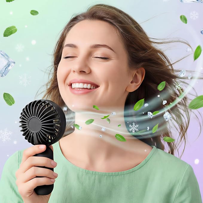 Rossesay 6 Pcs Mini Portable Fan Bulk Cute Handheld Lightweight Small Little - Image 4