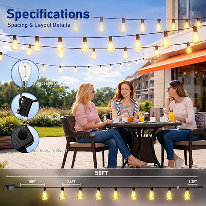 50FT LED Outdoor String Lights - Image 7