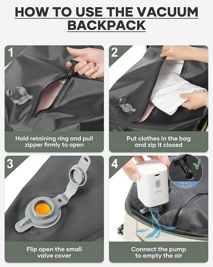coofay Vacuum Backpack Travel - Image 3