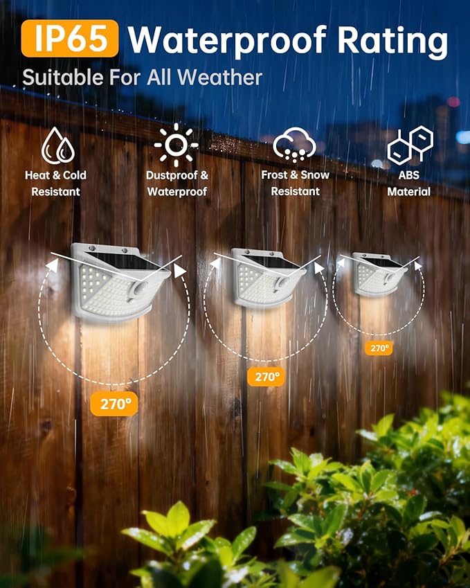 Aootek New Solar Motion Sensor Lights 120 LEDs - Image 2
