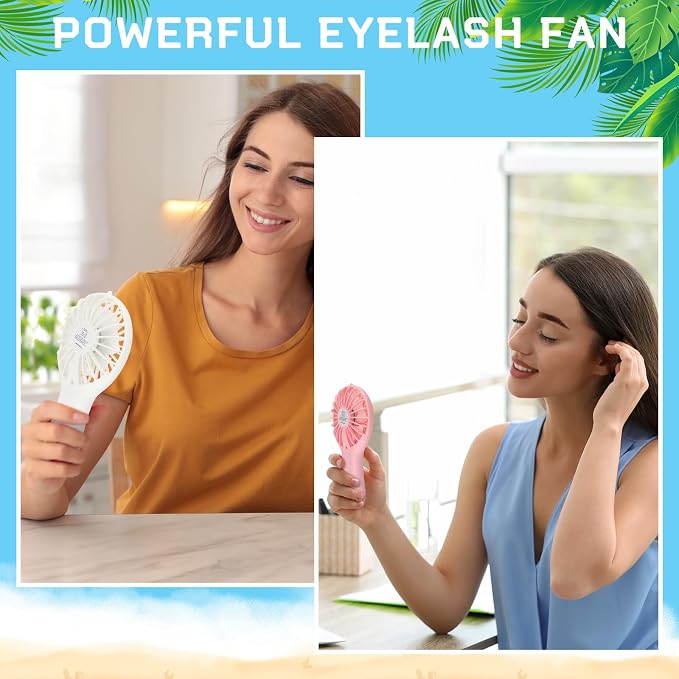 Woanger 12 Pcs Mini Handheld Fan Bulk 3 Speed USB Electric Battery Operated - Image 5