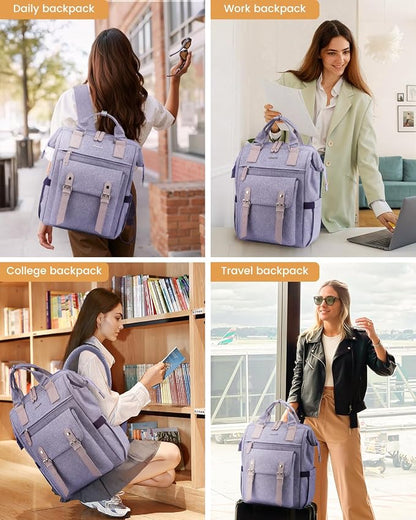LOVEVOOK 17 Inch Backpack for Women, Laptop Bag Teacher Nurse Work Bags - Image 9