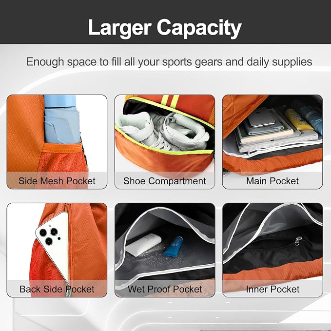 Hoedia Sports Drawstring Backpack - Image 4