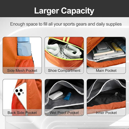 Hoedia Sports Drawstring Backpack - Image 4