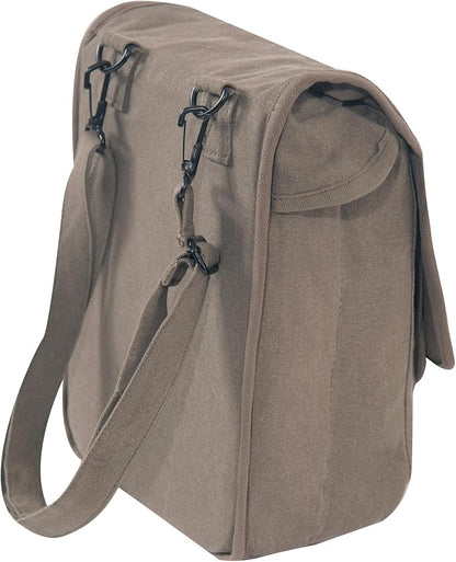 Rothco Vintage Canvas Map Case Crossbody Shoulder Bag, Olive Drab - Image 3