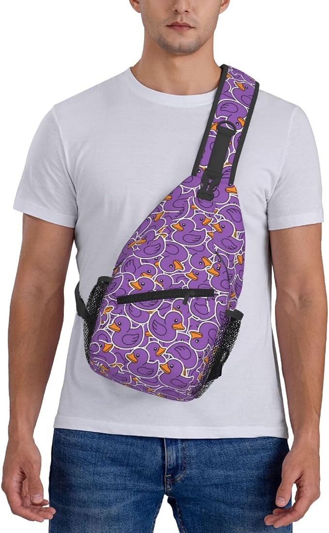 Cute Duck Sling Bag For Women Men Fashion Print Backpack Crossbody Shoulder Bag - Image 7