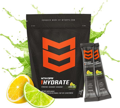 MTN OPS Hydrate Electrolytes Powder Drink Mix, 20 Single Serving On-The-Go - Image 3