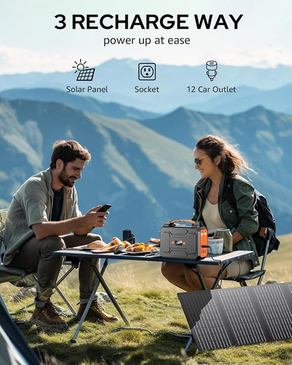 Solar Powered Generator 200W Peak/100W Rated, Portable Solar Generator Power - Image 4