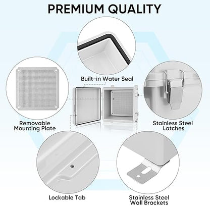 TICONN Outdoor Electrical Box Waterproof, Junction Box IP67 ABS Plastic - Image 5