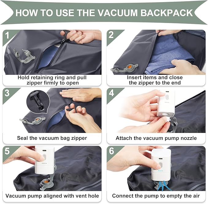 coowoz Vacuum Backpack Travel - Image 3