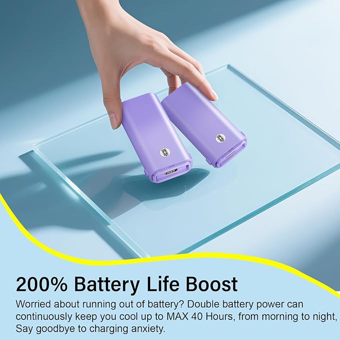 HandFan 10400mAh Personal Handheld Fan, 40Hrs Long-Lasted Hand Fan Rechargeable - Image 2