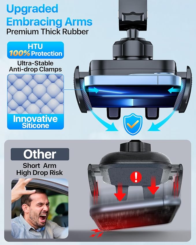 HTU 【98+LBS Strongest Suction & Military-Grade】 Ultimate Car Phone Mount【Patent - Image 6