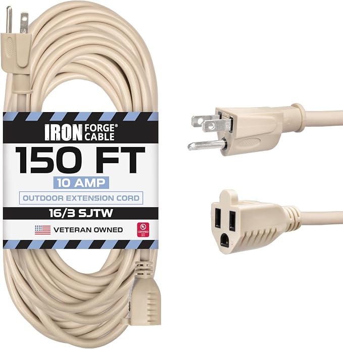 Iron Forge Cable Weatherproof 150 Ft Outdoor Extension Cord by IronForgeCable