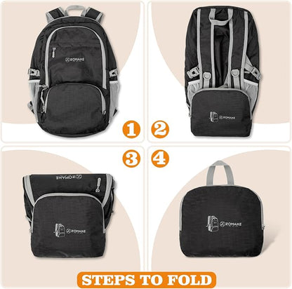 ZOMAKE Lightweight Packable Backpack 30L, Foldable Hiking Backpacks Water - Image 6