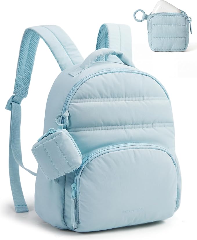 BAGSMART Small Backpacks for Women, Lightweight Puffer Mini Backpack Purse by BAGSMART