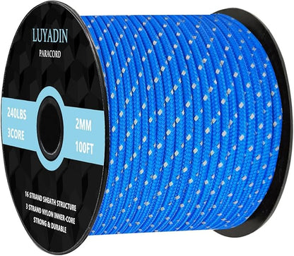 Reflective Paracord 240lb by LUYADIN