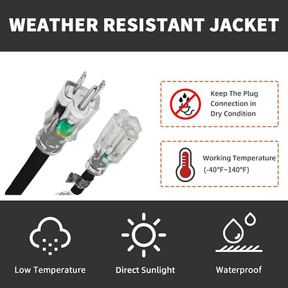 Indoor Outdoor Extension Cord Weatherproof - Image 6