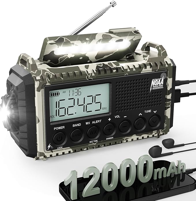 Hand Crank Solar Emergency Radio by ROCAM