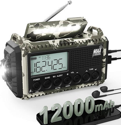 Hand Crank Solar Emergency Radio by ROCAM