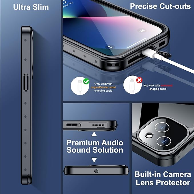 SPIDERCASE for iPhone 13 Case Waterproof, Built-in Lens & Screen Protector - Image 4