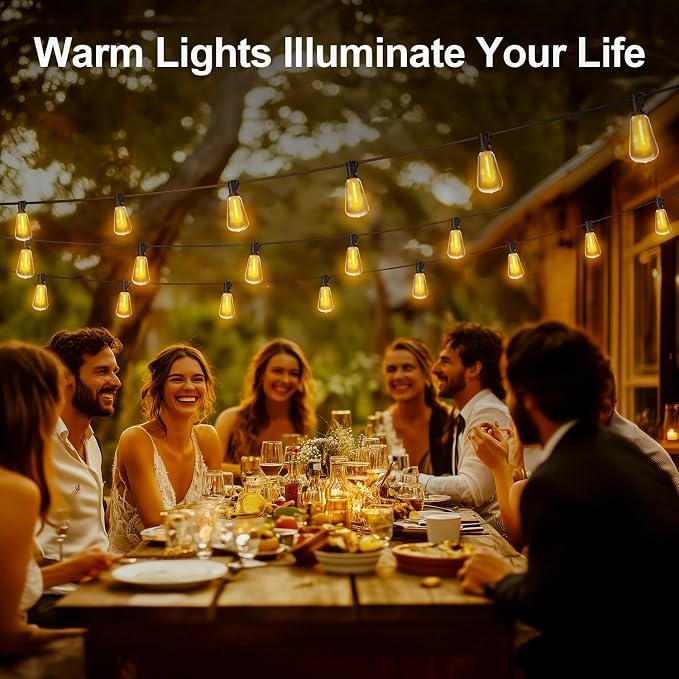 MGVIH Outdoor String Led Patio Lights: 65Ft 20M Outside Waterproof Light - Image 7