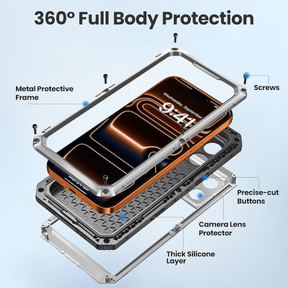 Mitywah Waterproof Case for iPhone 17 Pro, Rugged Metal Case - Image 5