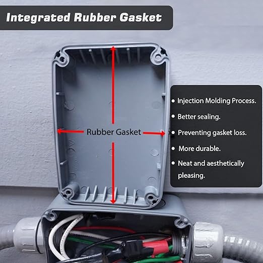 NineLeaf Outdoor Junction Box, IP66 Weatherproof Electrical Project Boxes - Image 4