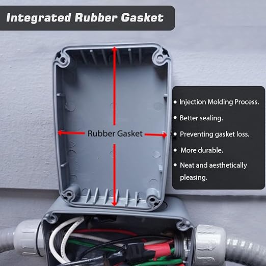 2PK Electrical Junction Box, Nineleaf IP66 Weatherproof Junction Box, 4.9"x - Image 3