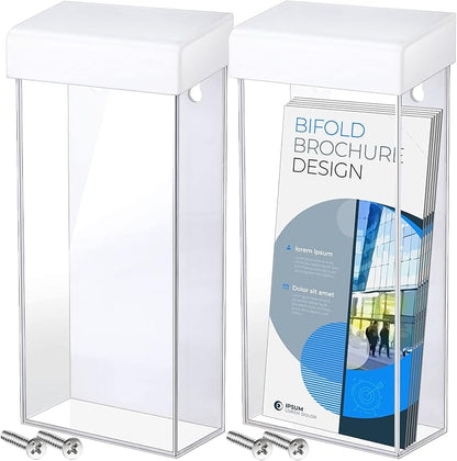 Remerry 4 Pieces Acrylic Outdoor Brochure Holder 4 x 9 Inch Waterproof Wall by Remerry
