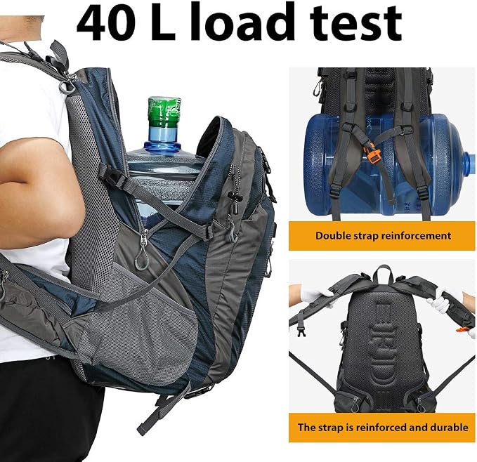 FENGDONG 40L Waterproof Lightweight Outdoor Daypack Hiking, Travel Backpack - Image 4
