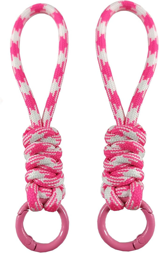 Colorful Braided Paracord Keychain, 12cm Length, Decorative Woven Rope Strap by FFILL