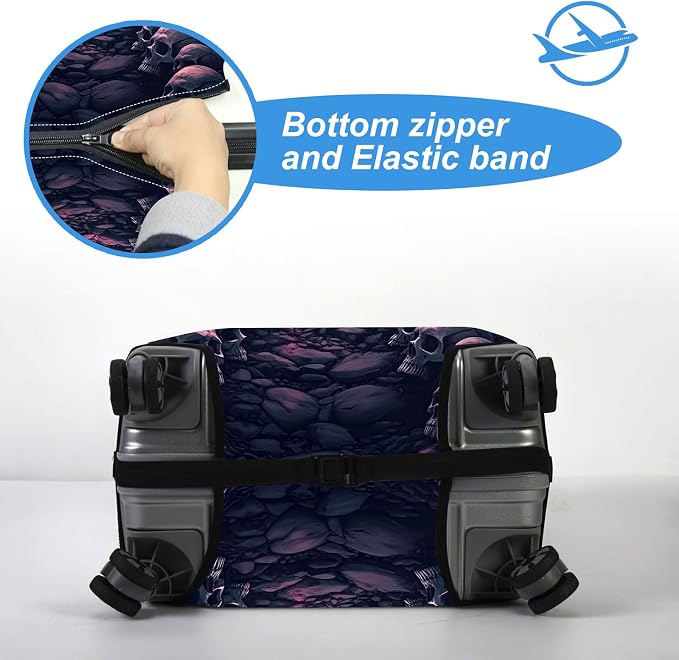 Luggage Cover Protector for 19-20 Inch Suitcases, TSA Approved Elastic Travel - Image 5