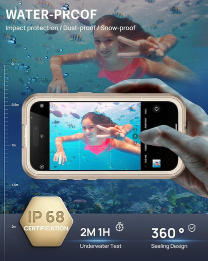 Lanhiem Magnetic for iPhone 16 Pro Max Case, IP68 Waterproof Dustproof Case - Image 3