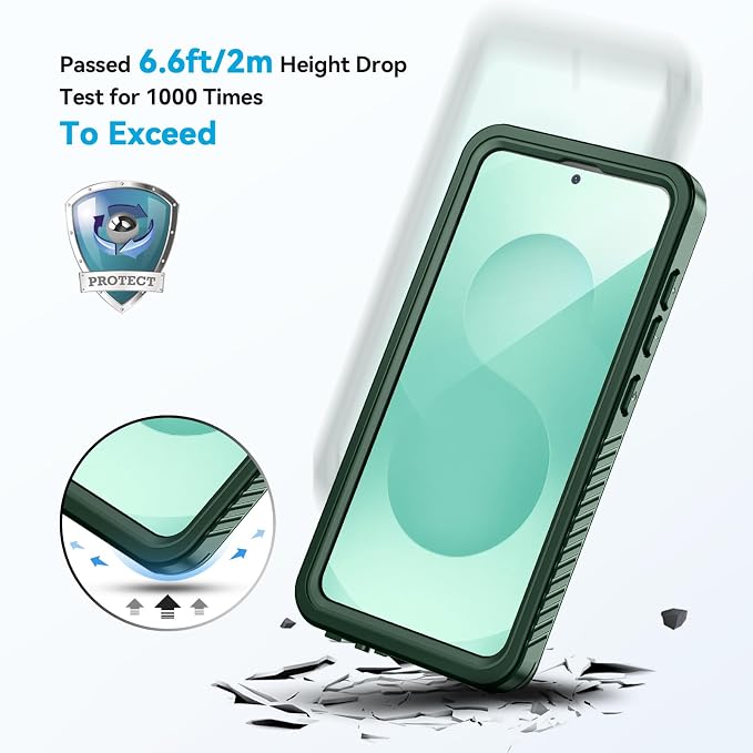 Lanhiem for Samsung Galaxy S25 Case, IP68 Waterproof Dustproof, Built-in Screen - Image 3