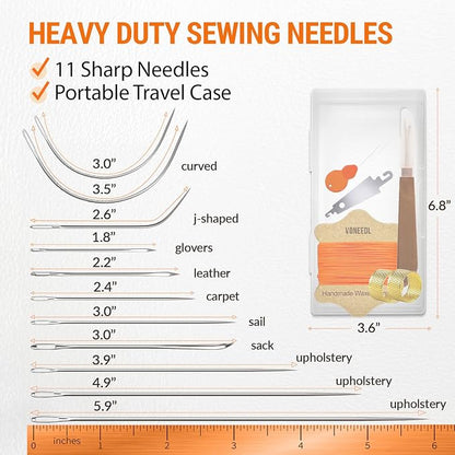 Upholstery Repair Kit: Waxed Sewing Thread & Heavy Duty Needles - Image 4