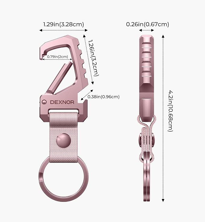 Dexnor Heavy Duty Key Chain Bottle Opener, Carabiner Key Ring Clip - Image 6