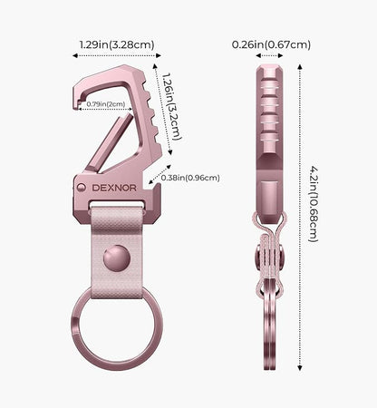 Dexnor Heavy Duty Key Chain Bottle Opener, Carabiner Key Ring Clip - Image 6