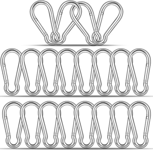 20PCS M5 Heavy Duty Carabiner Clip, 2Inch Snap Hook Quick Link Small Carabiner by XHAMXE