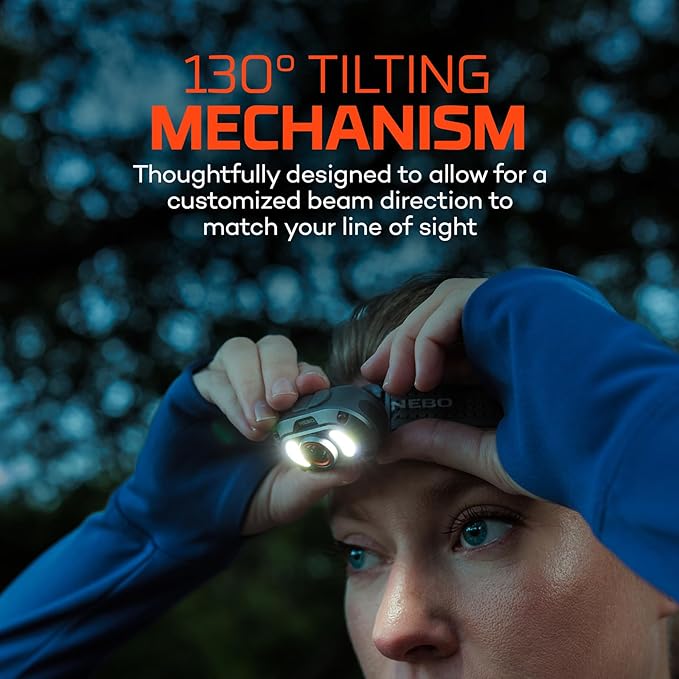NEBO MYCRO 900+ Headlamp | USB-C Rechargeable 900 Lumen Headlamp, 7 Light Modes - Image 5