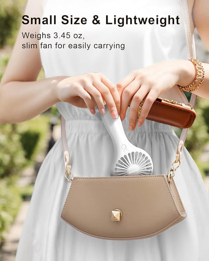 TriPole Handheld Mini Fan Battery Operated Small Personal Portable Fan Speed - Image 2
