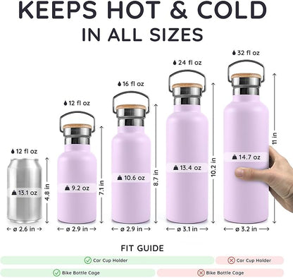 Bambaw 12 oz Insulated Water Bottle, Stainless Steel Water Bottle - Image 5