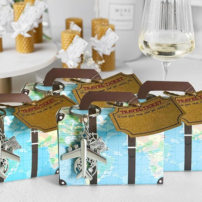 50 Set World Map Mini Suitcase Favor Boxes Party Favor Candy Box - Image 5