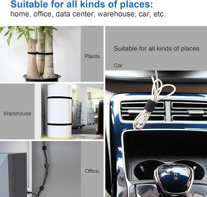 OneLeaf 2 Pack Fastening Cable Management Roll, Free Cutting Cable Straps - Image 6