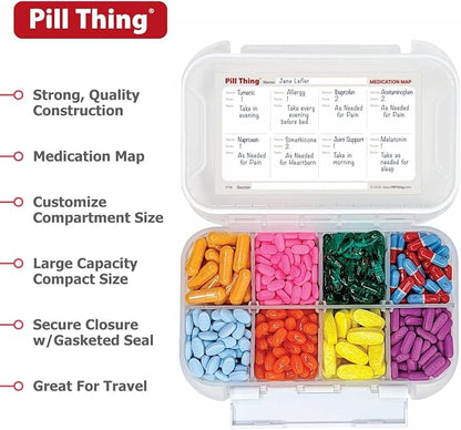 8 and12 Compartment Large Pill Cases - Image 5