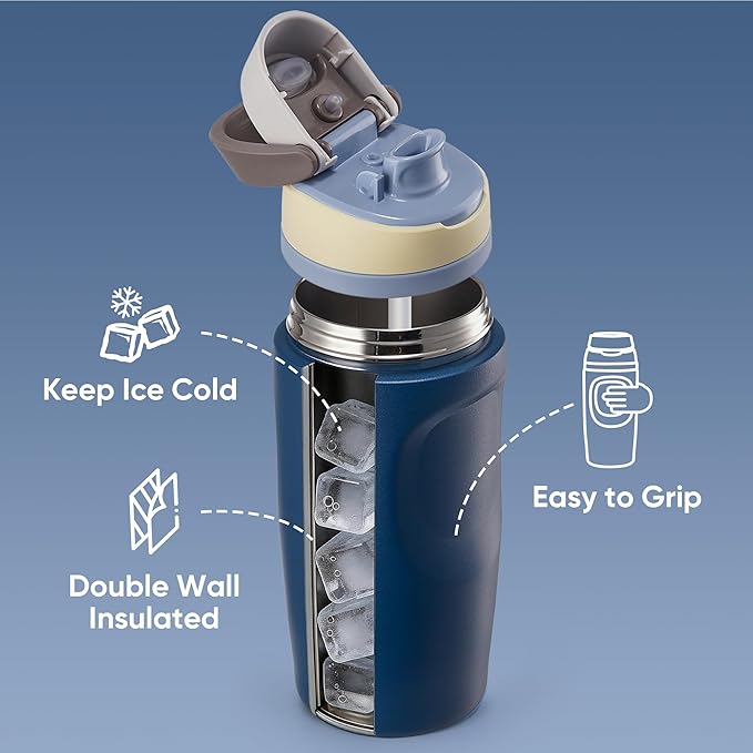 Fijinhom 16 oz Insulated Water Bottle, Stainless Steel Sports Water Bottle - Image 5