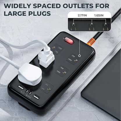 Outdoor Power Strip Weatherproof, IPX6 Waterproof Surge Protector - Image 4