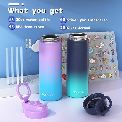 Kids Water Bottle, Stainless Steel Vacuum Insulated cup, Kids Water Bottle - Image 2