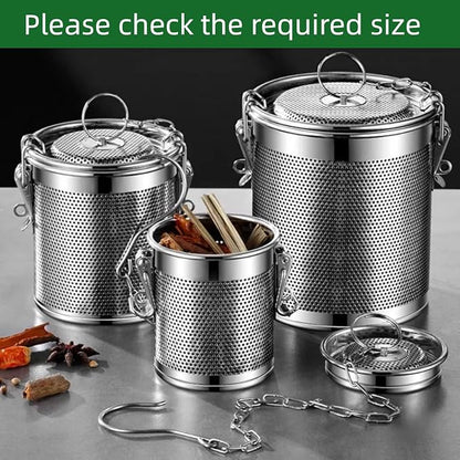 Stainless steel cylindrical seasoning filter, Mesh Design Tea Ball Strainer - Image 6