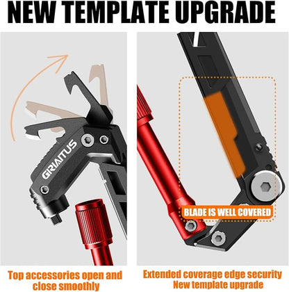 Carabiner Multitool with Pocket Knives, EDC Carabiners, Serrated Knife - Image 6
