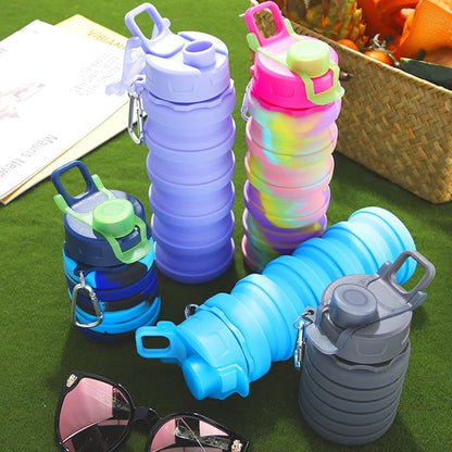 CHENGU 5 Pcs Collapsible Water Bottles 16 oz Portable Foldable Water Bottles - Image 6